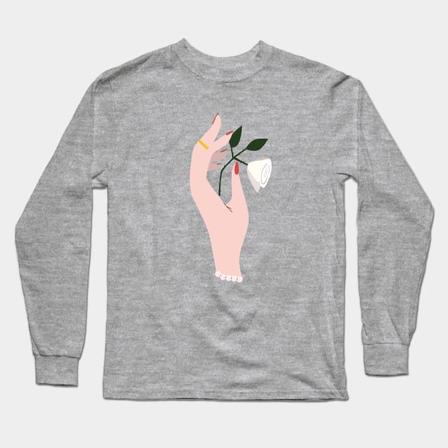 Hand with Rose | proposal | engagement Long Sleeve T-Shirt by NJORDUR